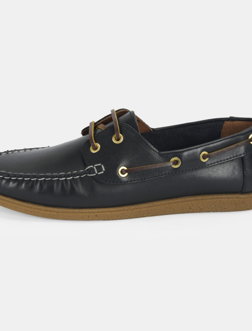 Leminna Siyah Erkek Deri Tekne Günlük Ayakkabı Leminna Siyah Erkek Deri Tekne Günlük Ayakkabı