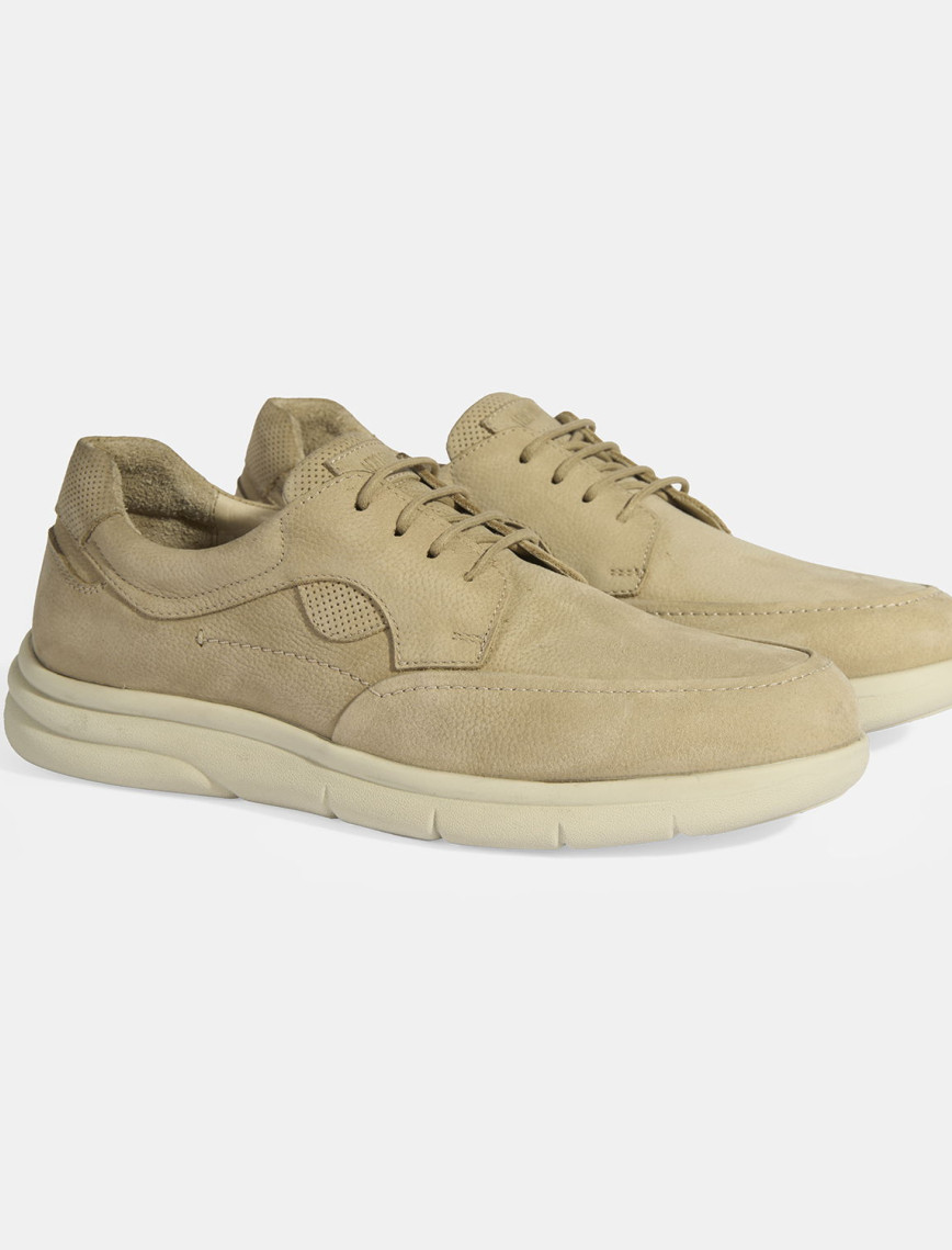 Erkek Bej Nubuk Deri Bağcıklı DesaComfort Günlük Ayakkabı Erkek Bej Nubuk Deri Bağcıklı DesaComfort Günlük Ayakkabı