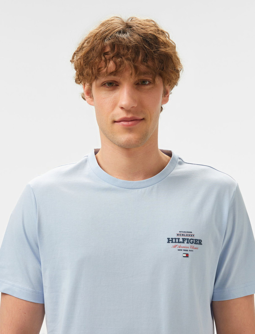 Tommy Hilfiger Monotype All American Erkek Mavi T-Shirt Tommy Hilfiger Monotype All American Erkek Mavi T-Shirt