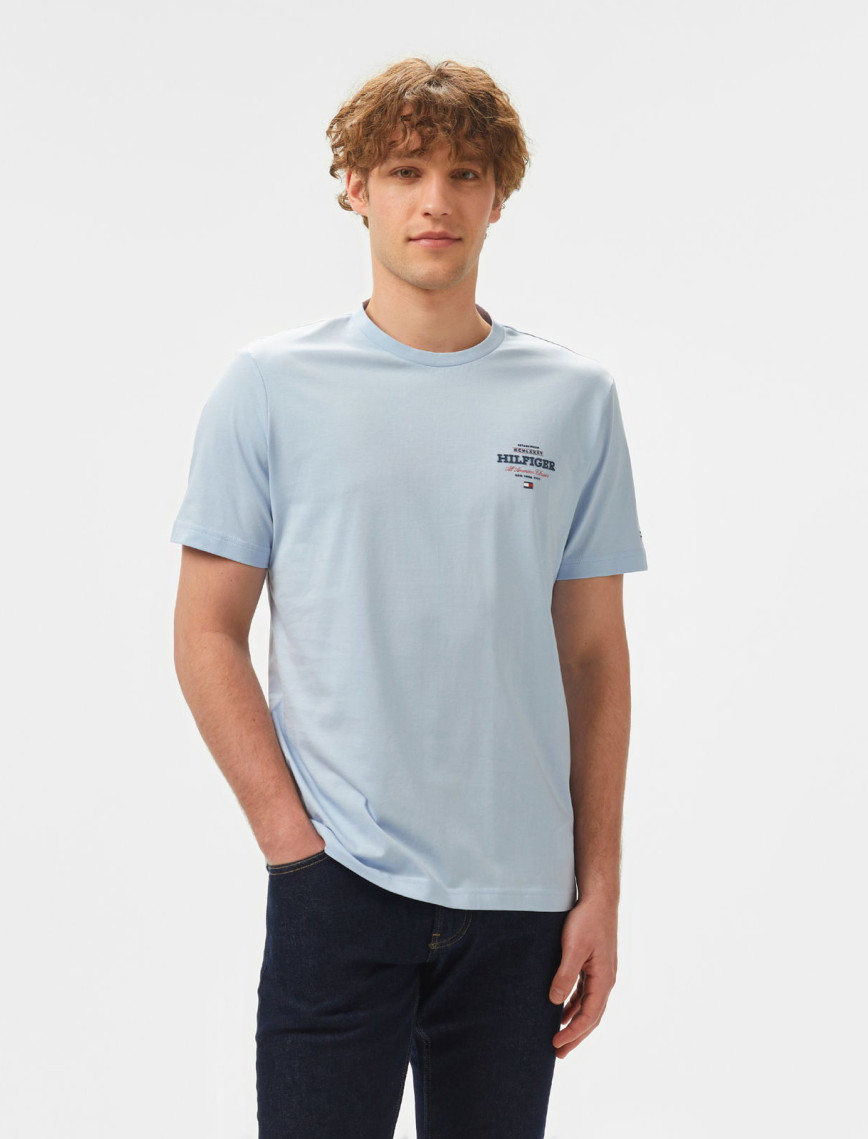 Tommy Hilfiger Monotype All American Erkek Mavi T-Shirt Tommy Hilfiger Monotype All American Erkek Mavi T-Shirt