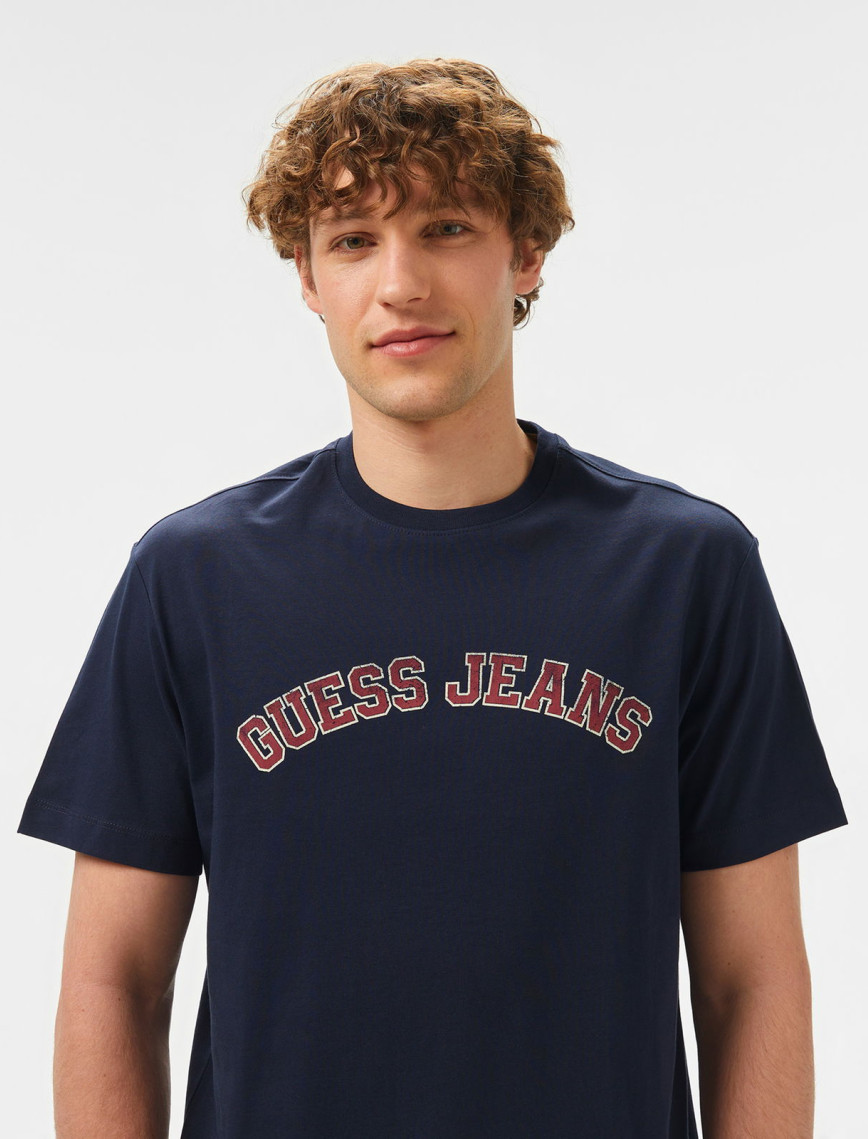 Guess Cn Regllegi Mid Organic Heavy 205 Erkek Lacivert T-Shirt Guess Cn Regllegi Mid Organic Heavy 205 Erkek Lacivert T-Shirt