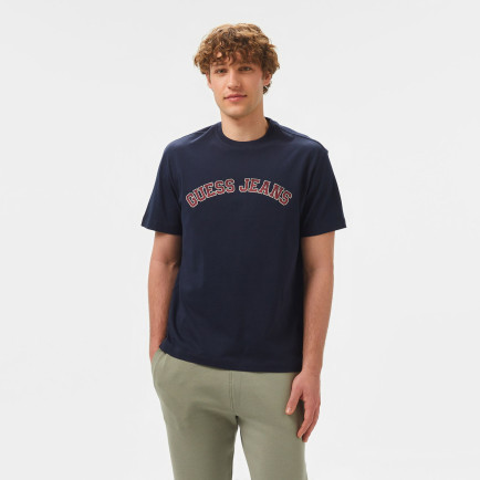 Guess Cn Regllegi Mid Organic Heavy 205 Erkek Lacivert T-Shirt Guess Cn Regllegi Mid Organic Heavy 205 Erkek Lacivert T-Shirt