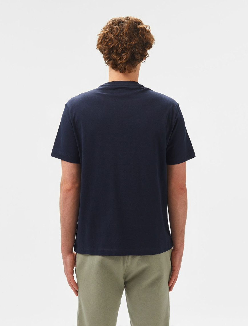 Guess Cn Regllegi Mid Organic Heavy 205 Erkek Lacivert T-Shirt Guess Cn Regllegi Mid Organic Heavy 205 Erkek Lacivert T-Shirt