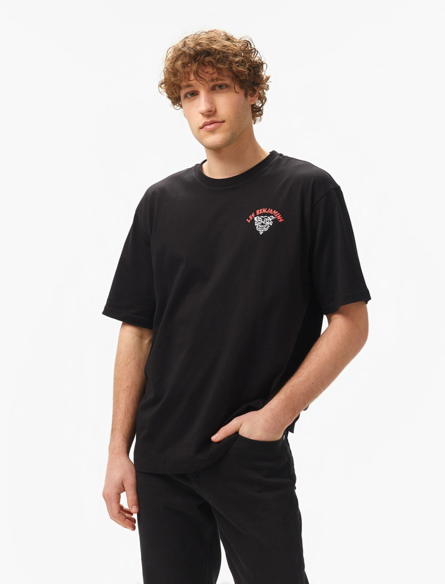 Les Benjamins Relaxed 032 Erkek Siyah T-Shirt Les Benjamins Relaxed 032 Erkek Siyah T-Shirt