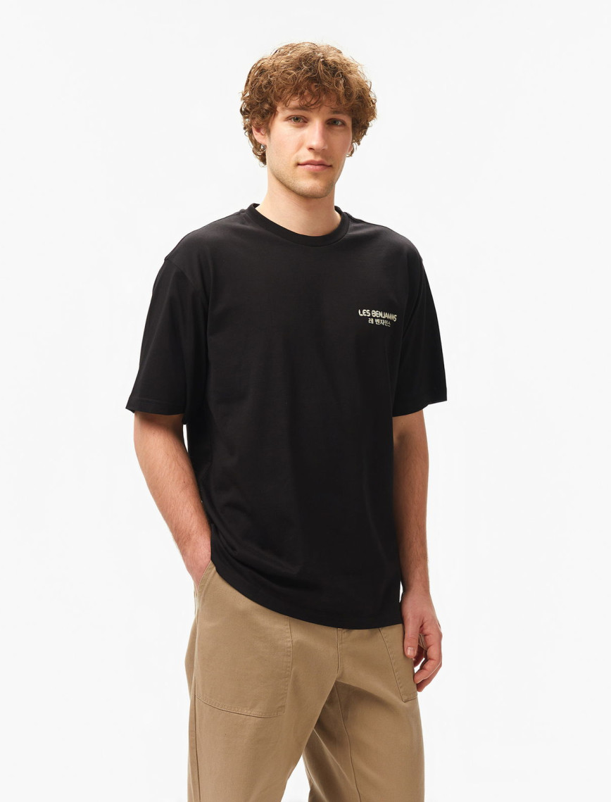 Les Benjamins Relaxed 038 Erkek Siyah T-Shirt Les Benjamins Relaxed 038 Erkek Siyah T-Shirt