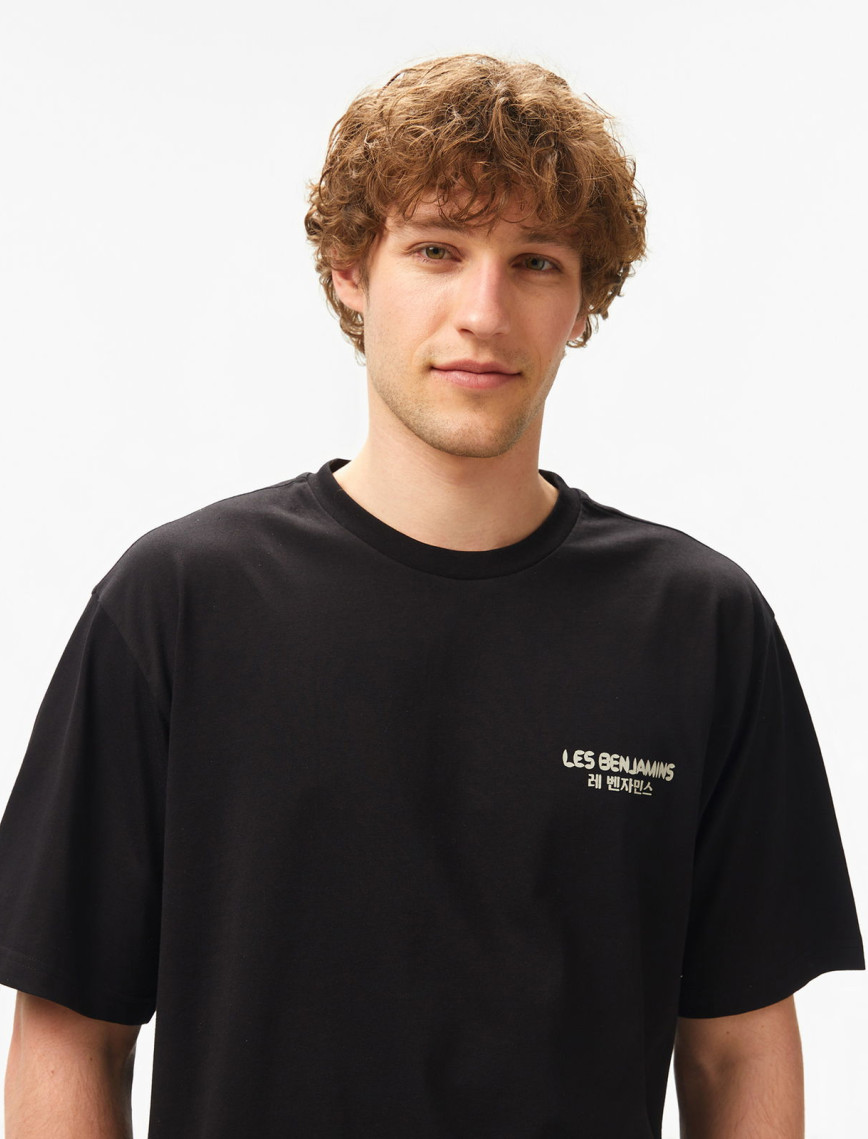 Les Benjamins Relaxed 038 Erkek Siyah T-Shirt Les Benjamins Relaxed 038 Erkek Siyah T-Shirt