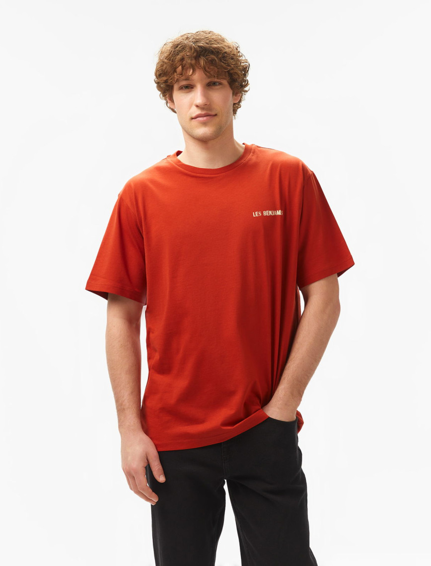Les Benjamins Relaxed 016 Erkek Bordo T-Shirt Les Benjamins Relaxed 016 Erkek Bordo T-Shirt