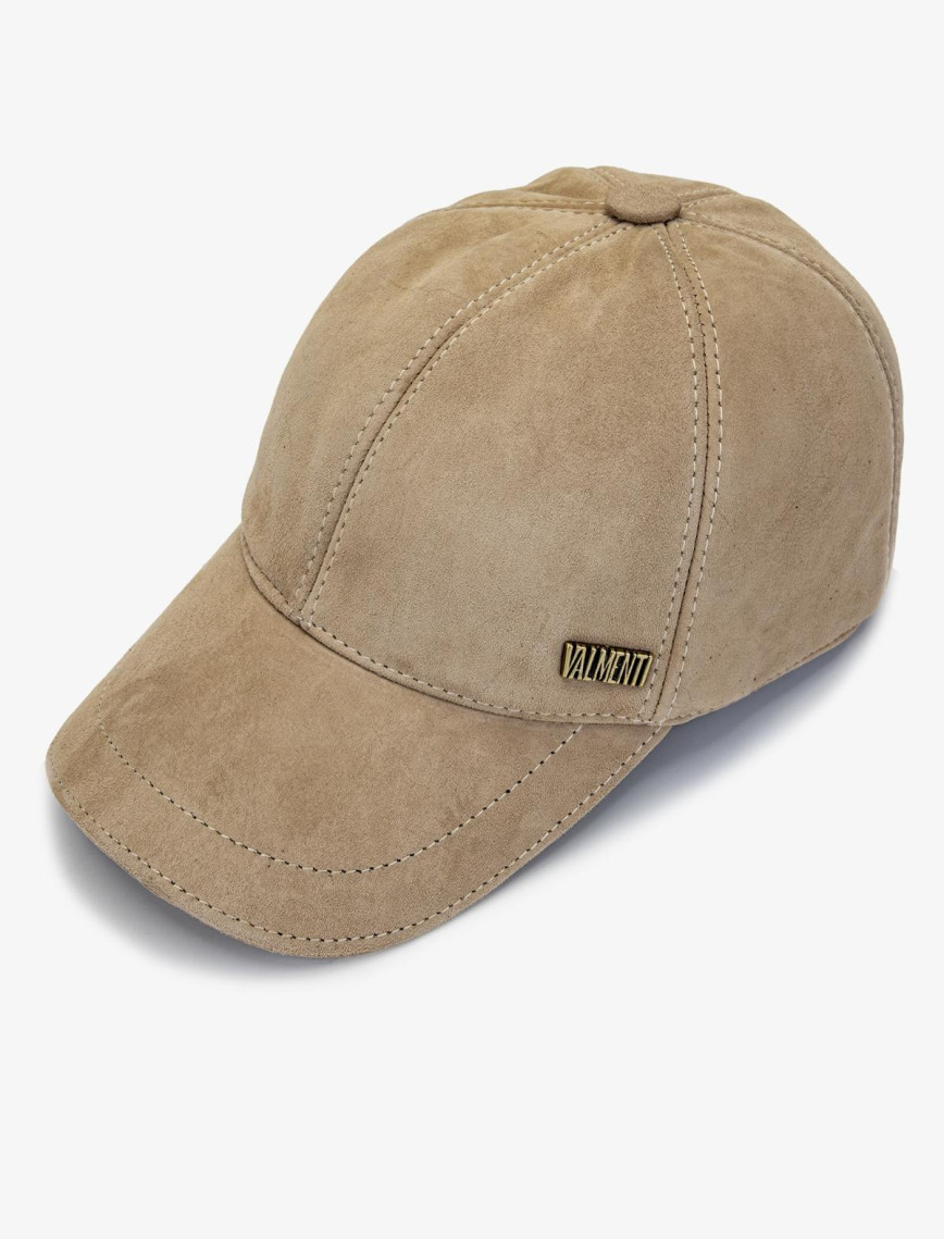 Valmenti Erkek Hakiki Deri Bej Süet Beyzbol Şapka Valmenti Erkek Hakiki Deri Bej Süet Beyzbol Şapka