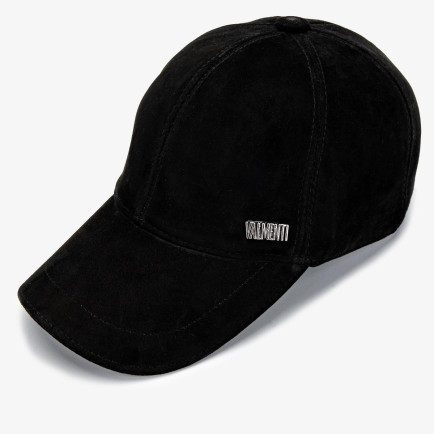 Valmenti Erkek Hakiki Deri Siyah Süet Beyzbol Şapka Valmenti Erkek Hakiki Deri Siyah Süet Beyzbol Şapka