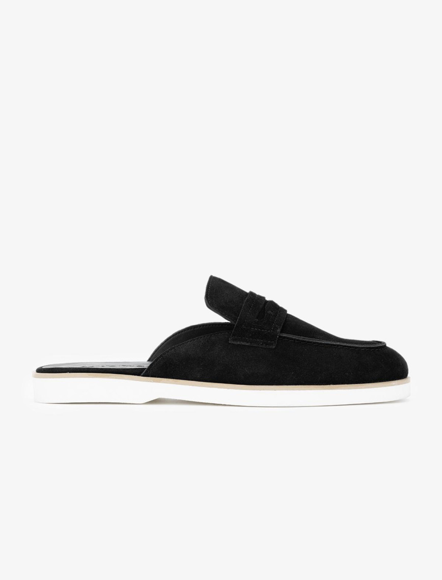 Valmenti Abriana Erkek Siyah Süet Hakiki Deri Düz Terlik Valmenti Abriana Erkek Siyah Süet Hakiki Deri Düz Terlik