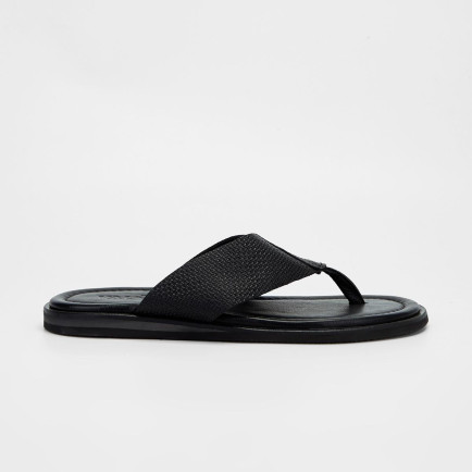 Valmenti Aletta Erkek Siyah Hakiki Deri Düz Terlik Valmenti Aletta Erkek Siyah Hakiki Deri Düz Terlik