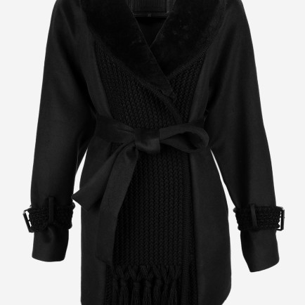 Valmenti Kadın Tekstil Siyah Mont