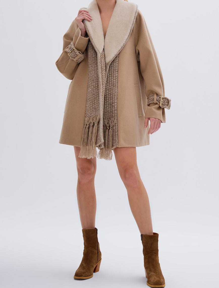 Valmenti Kadın Tekstil Vizon Mont