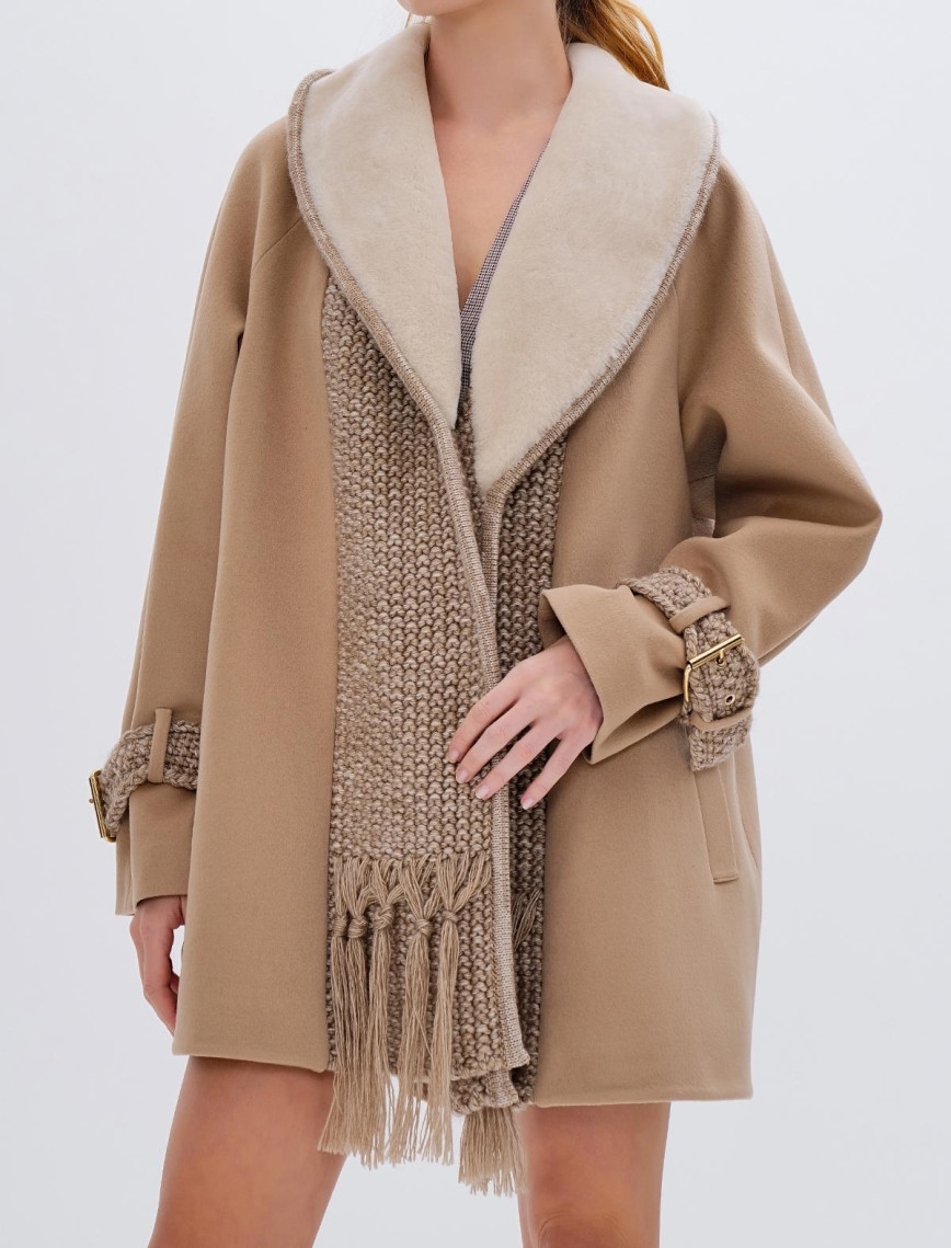 Valmenti Kadın Tekstil Vizon Mont