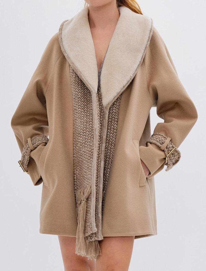 Valmenti Kadın Tekstil Vizon Mont