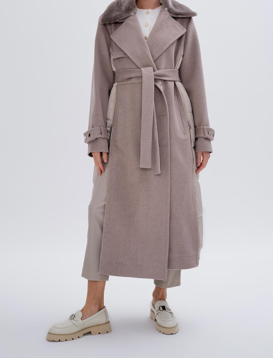 Valmenti Kadın Tekstil Vizon Mont