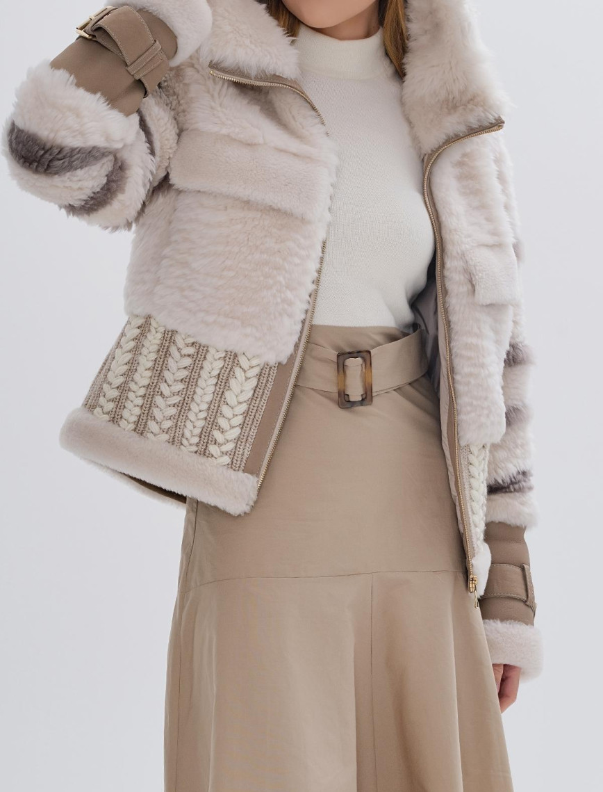 Valmenti Kadın Kürk Bej Mont Valmenti Kadın Kürk Bej Mont