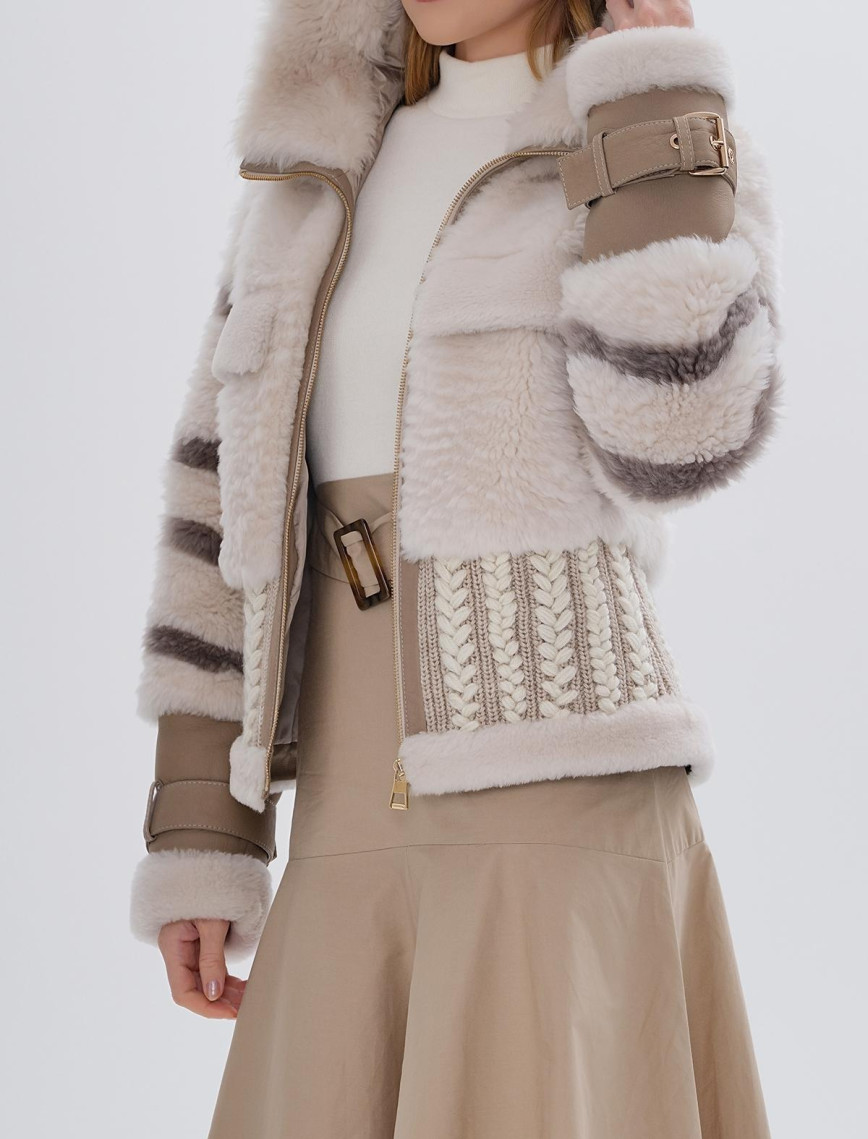 Valmenti Kadın Kürk Bej Mont Valmenti Kadın Kürk Bej Mont