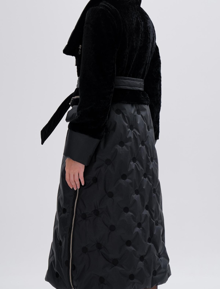 Valmenti Kadın KURK/DERI/KUMAS Siyah Mont Valmenti Kadın KURK/DERI/KUMAS Siyah Mont