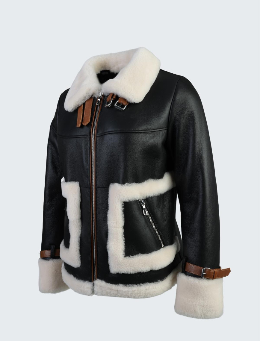 Valmenti Kadın Siyah Hakiki Deri Deri Mont Valmenti Kadın Siyah Hakiki Deri Deri Mont