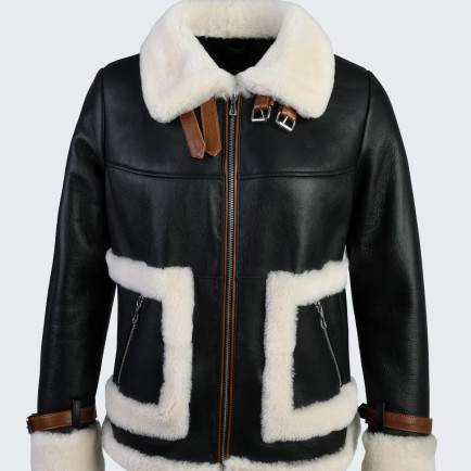 Valmenti Kadın Siyah Hakiki Deri Deri Mont