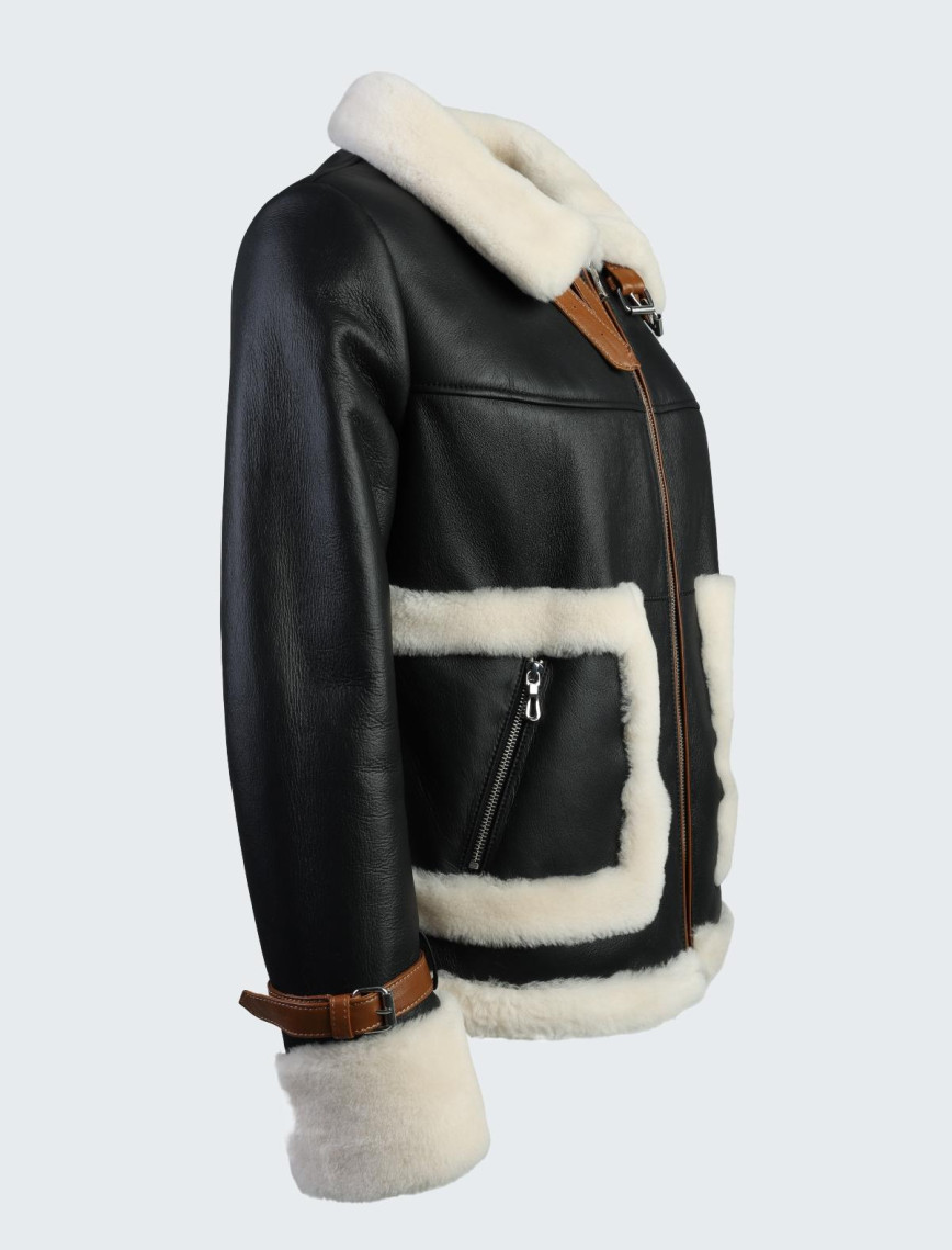 Valmenti Kadın Siyah Hakiki Deri Deri Mont Valmenti Kadın Siyah Hakiki Deri Deri Mont