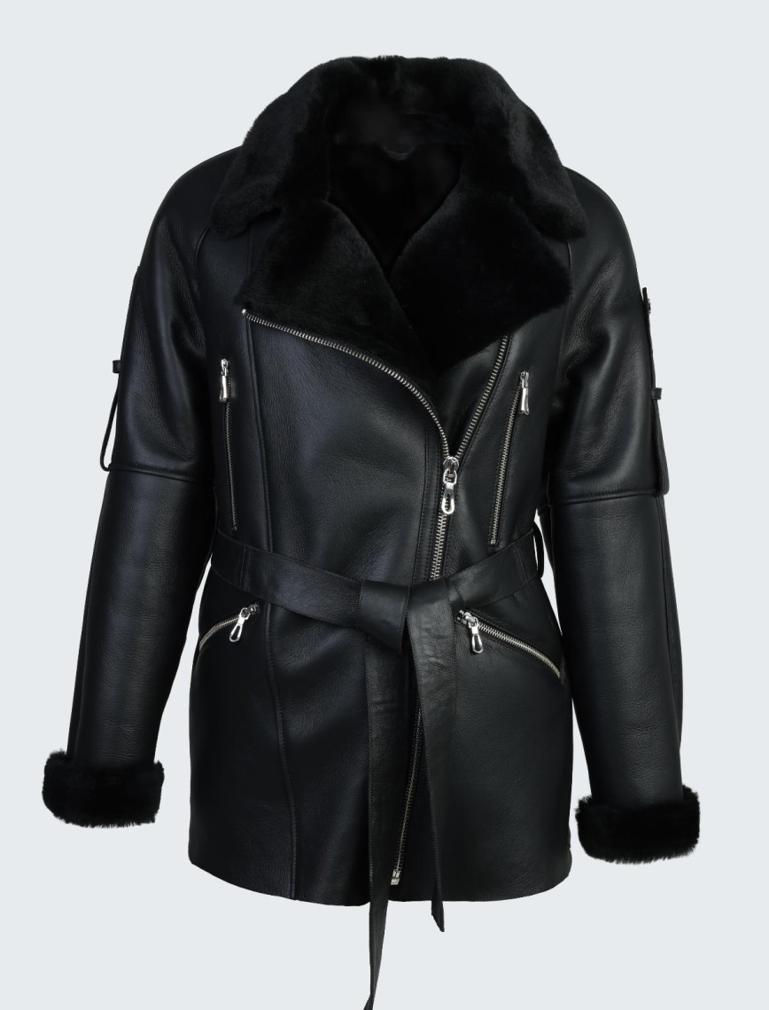 Valmenti Kadın Viski Hakiki Deri Deri Mont