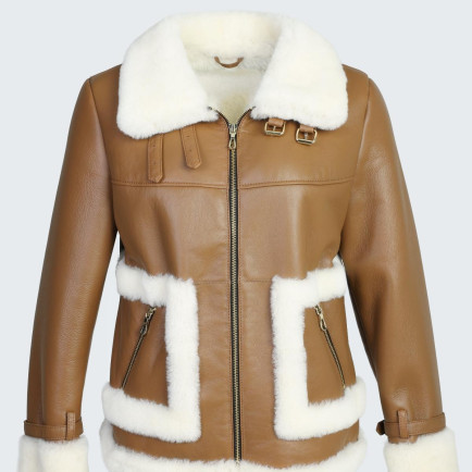 Valmenti Kadın Viski Hakiki Deri Deri Mont