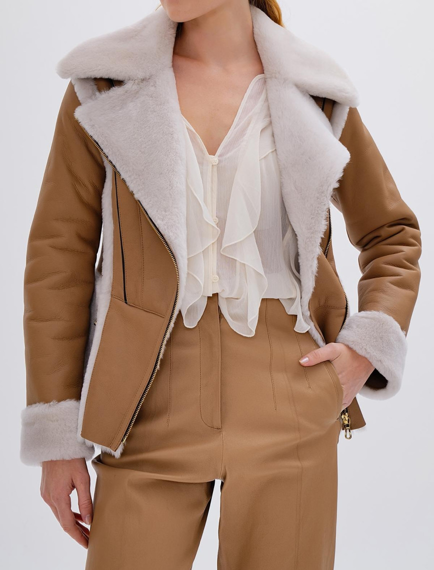 Valmenti Kadın Kürk Taba Mont Valmenti Kadın Kürk Taba Mont