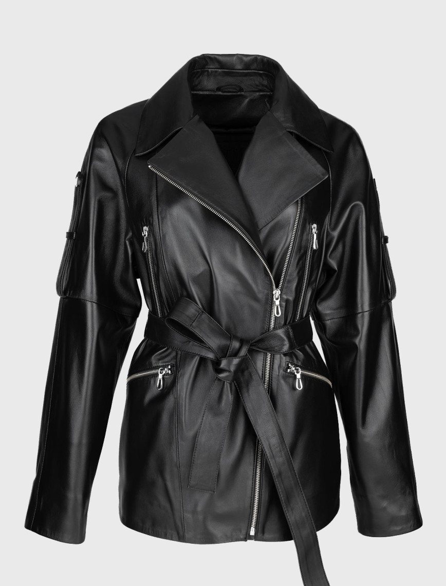 Valmenti Kadın Siyah Hakiki Deri Deri Mont Valmenti Kadın Siyah Hakiki Deri Deri Mont