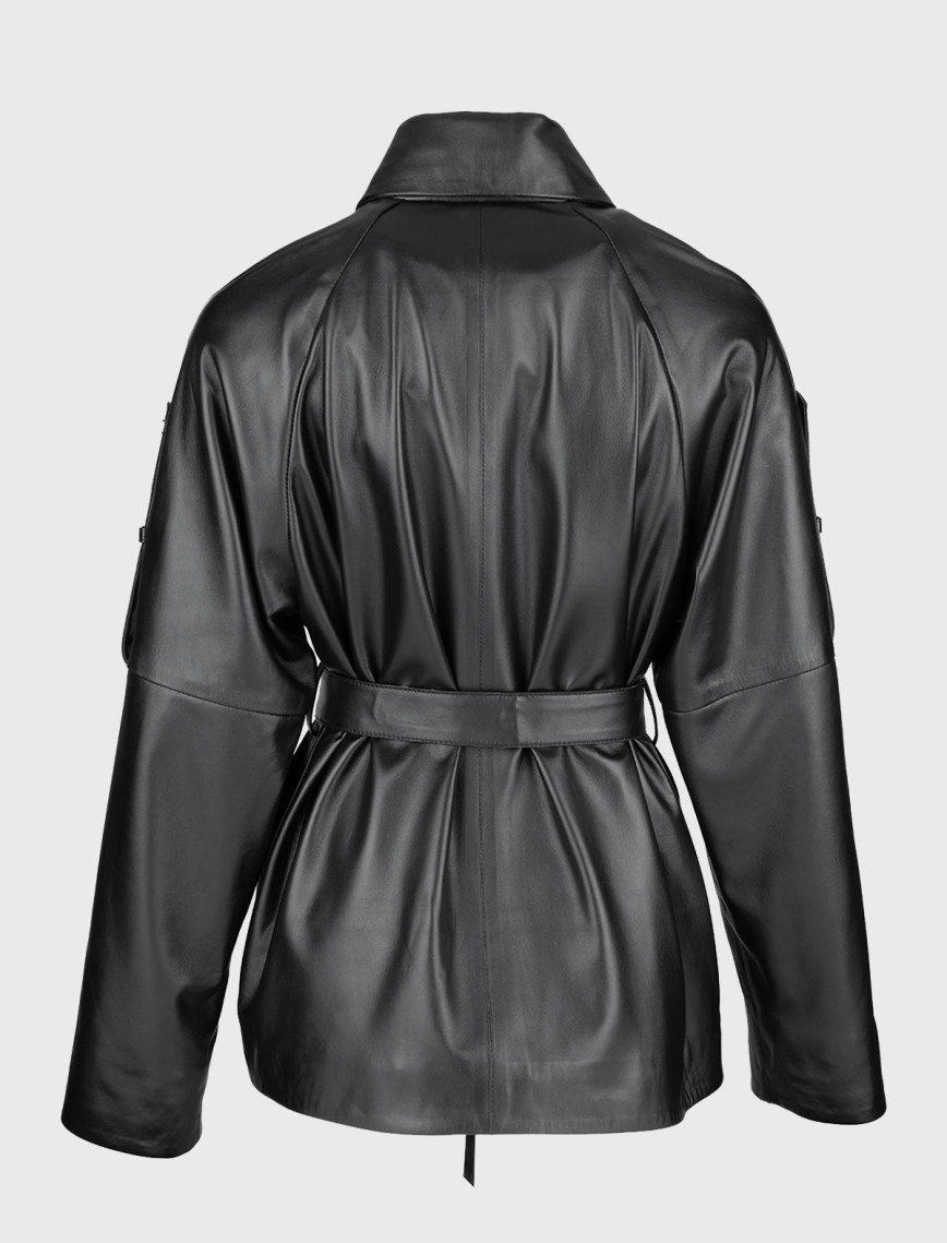 Valmenti Kadın Siyah Hakiki Deri Deri Mont Valmenti Kadın Siyah Hakiki Deri Deri Mont