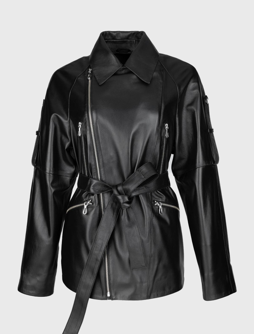 Valmenti Kadın Siyah Hakiki Deri Deri Mont Valmenti Kadın Siyah Hakiki Deri Deri Mont