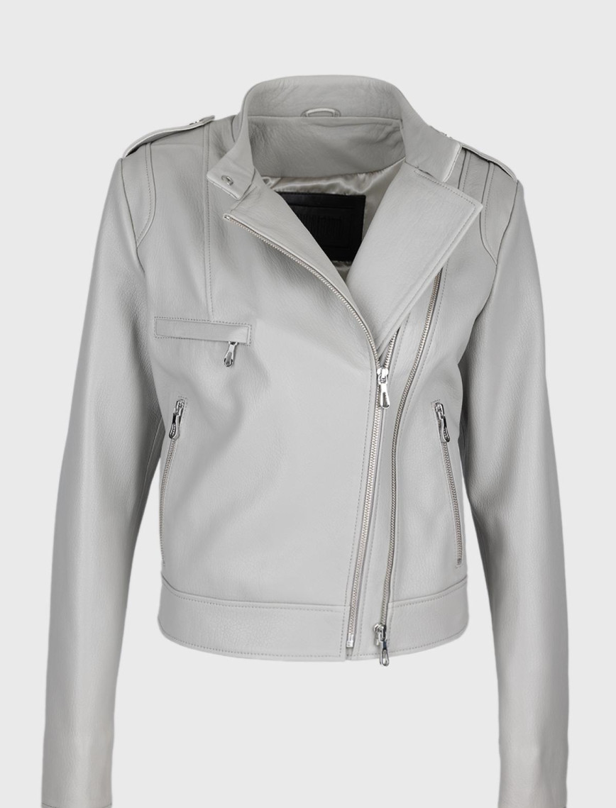 Valmenti Kadın Gri Hakiki Deri Deri Mont Valmenti Kadın Gri Hakiki Deri Deri Mont