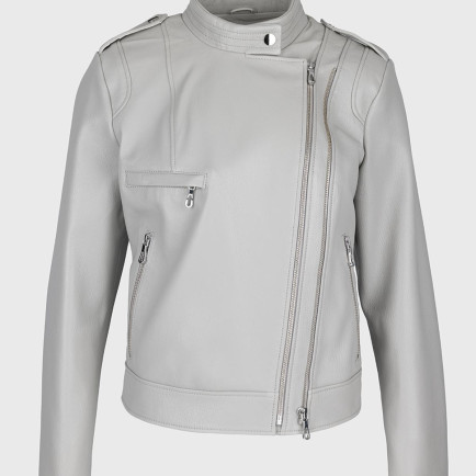 Valmenti Kadın Gri Hakiki Deri Deri Mont