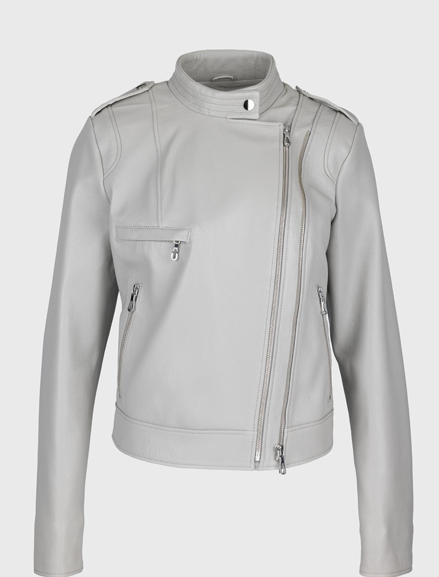 Valmenti Kadın Gri Hakiki Deri Deri Mont Valmenti Kadın Gri Hakiki Deri Deri Mont