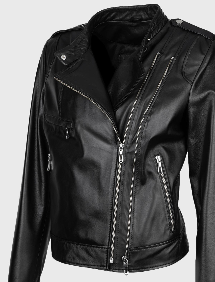 Valmenti Kadın Siyah Hakiki Deri Deri Mont Valmenti Kadın Siyah Hakiki Deri Deri Mont