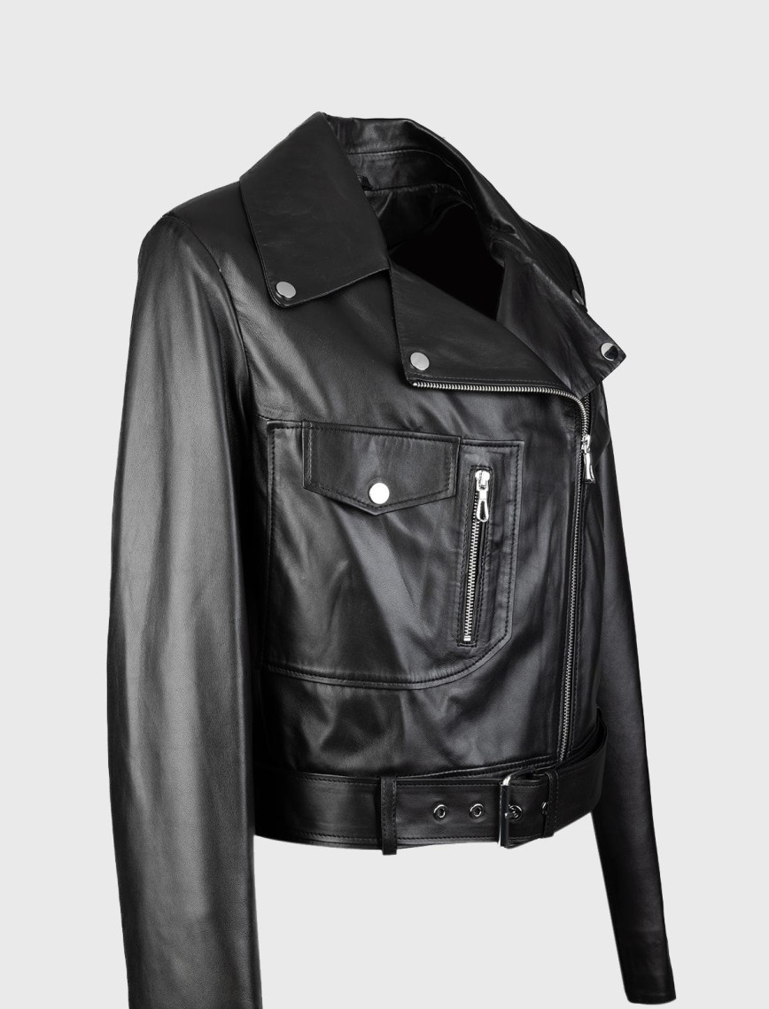 Valmenti Kadın Siyah Hakiki Deri Deri Mont Valmenti Kadın Siyah Hakiki Deri Deri Mont