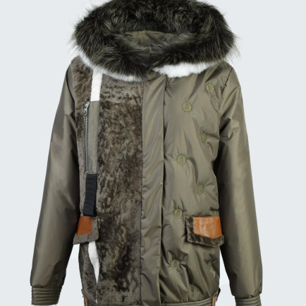 Valmenti Kadın Haki KURK/DERI/KUMAS Mont Valmenti Kadın Haki KURK/DERI/KUMAS Mont