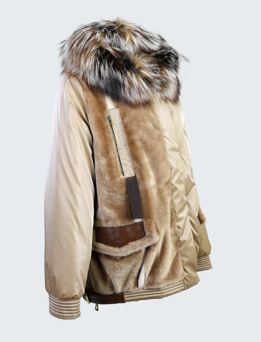 Valmenti Kadın Camel KURK/DERI/KUMAS Mont Valmenti Kadın Camel KURK/DERI/KUMAS Mont