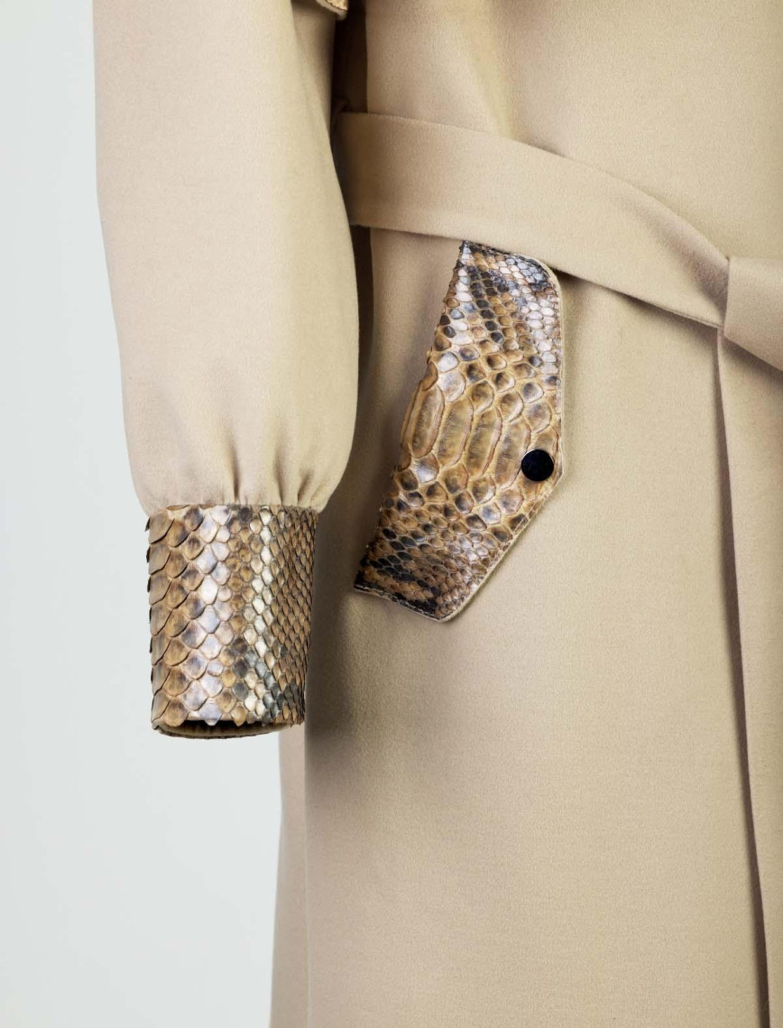 Valmenti Kadın Bej KUMAS/PITON/KURK Manto Valmenti Kadın Bej KUMAS/PITON/KURK Manto