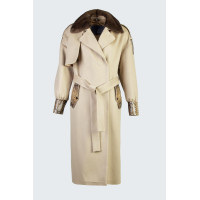 Valmenti Kadın Bej KUMAS/PITON/KURK Manto Valmenti Kadın Bej KUMAS/PITON/KURK Manto