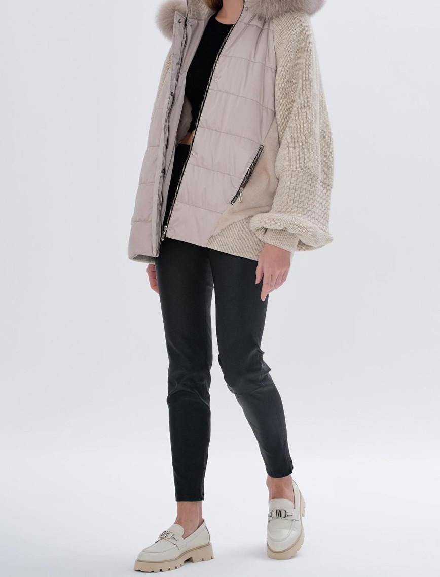 Valmenti Kadın Kürk Bej Mont