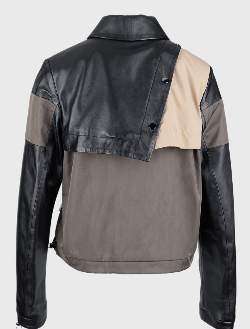 Valmenti Kadın Siyah Deri & Tekstil Deri Mont Valmenti Kadın Siyah Deri & Tekstil Deri Mont