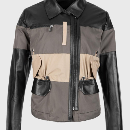 Valmenti Kadın Siyah Deri & Tekstil Deri Mont Valmenti Kadın Siyah Deri & Tekstil Deri Mont