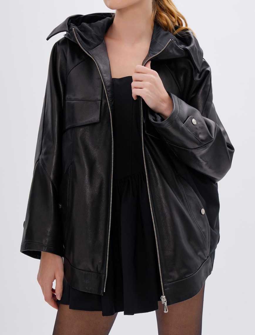 Valmenti Kadın Hakiki Deri Siyah Mont Valmenti Kadın Hakiki Deri Siyah Mont