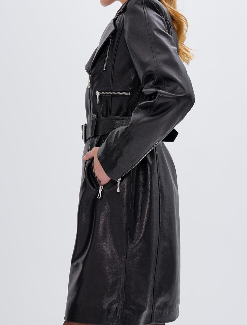 Valmenti Kadın Hakiki Deri Siyah Deri Deri Mont Valmenti Kadın Hakiki Deri Siyah Deri Deri Mont