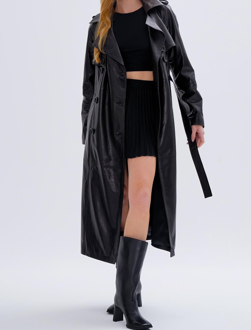 Valmenti Kadın Hakiki Deri Siyah Deri Mont Valmenti Kadın Hakiki Deri Siyah Deri Mont