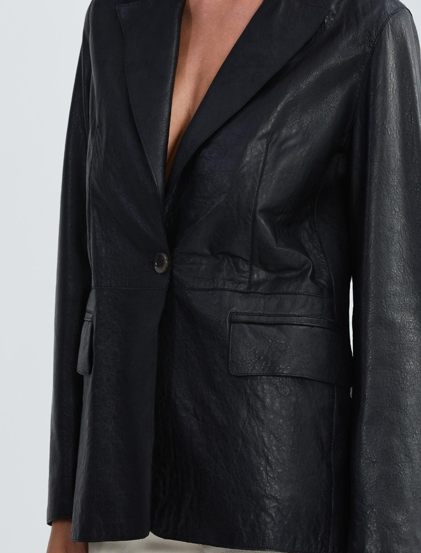 Valmenti Kadın Siyah Hakiki Deri Ceket Valmenti Kadın Siyah Hakiki Deri Ceket