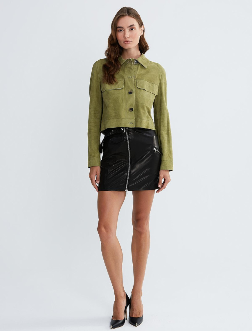 Valmenti Kadın Turuncu Hakiki Deri Ceket