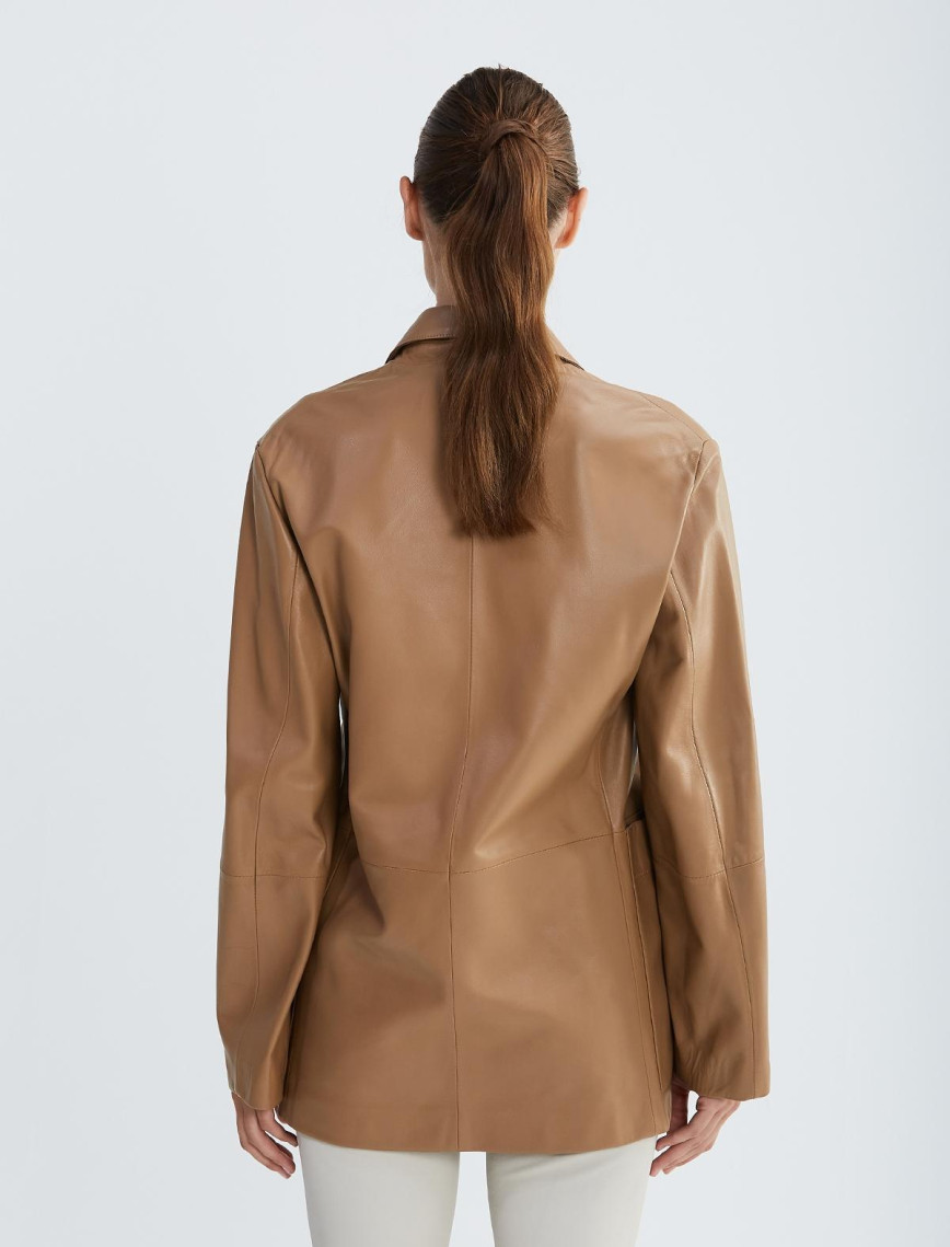 Valmenti Kadın Bej Hakiki Deri Ceket Valmenti Kadın Bej Hakiki Deri Ceket